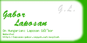 gabor laposan business card